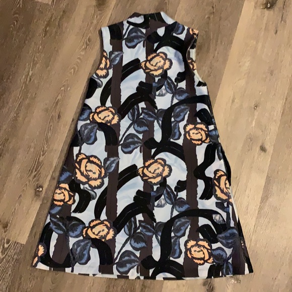 CYNTHIA ROWLEY BLUE & YELLOW FLORAL DRESS - Picture 3 of 4